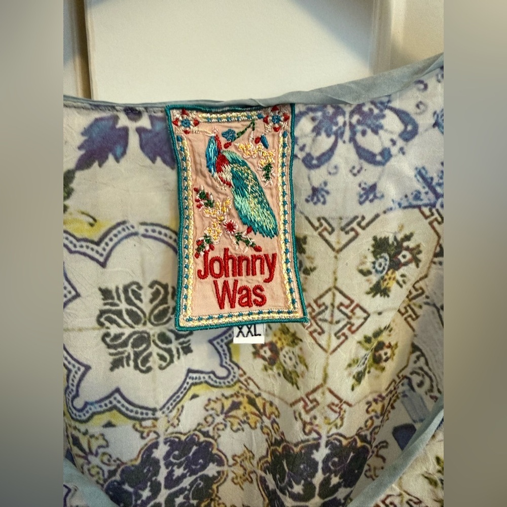Johnny Was Collection Mosaic-printed Georgette Tunic Size XXL - Picture 3 of 8